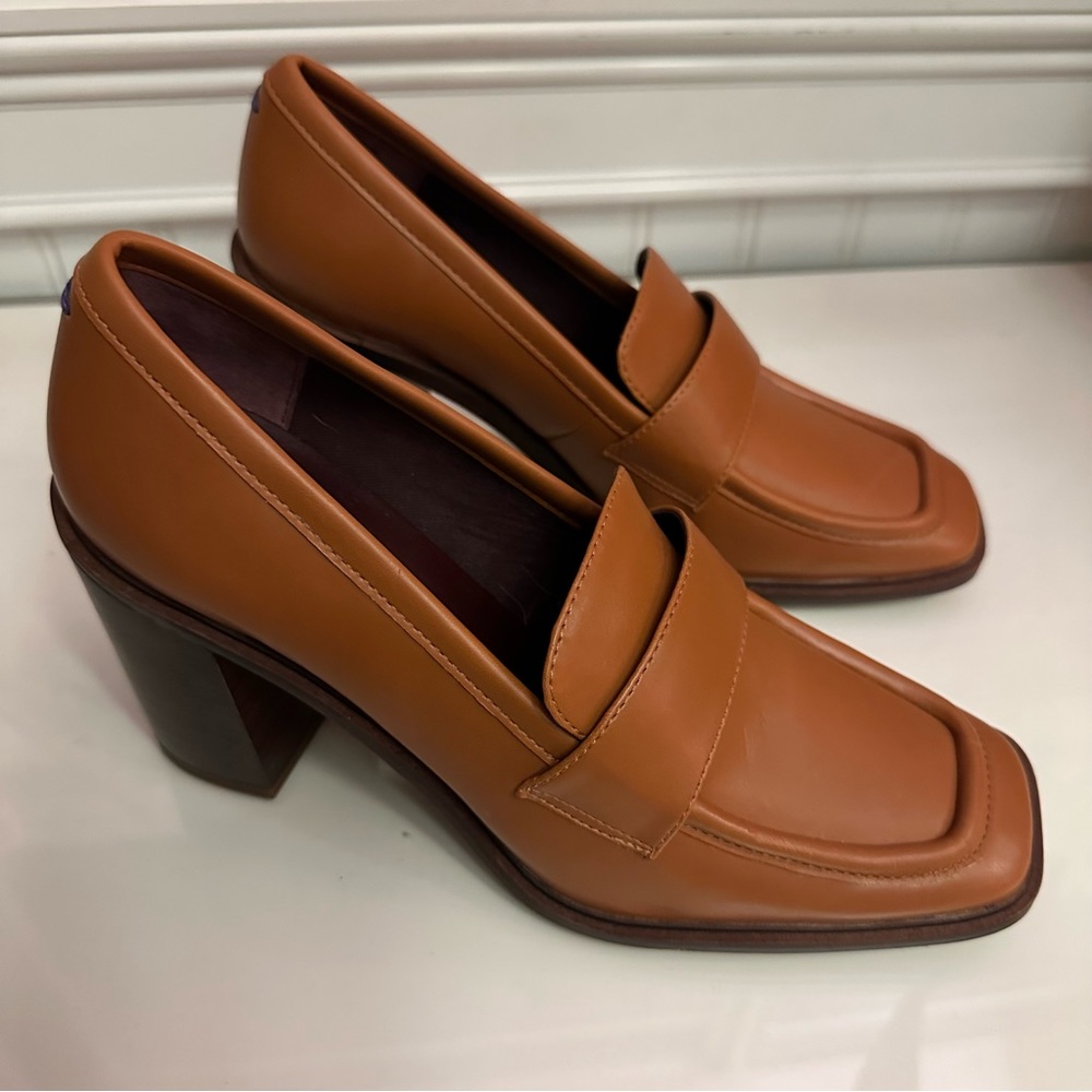 Franco Sarto Tan Loafer Heels